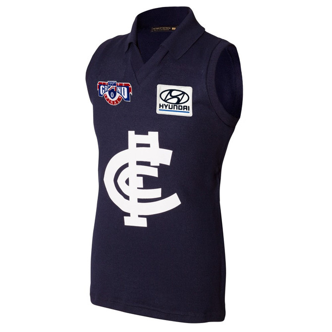 Front view of the Carlton '95 Grand Final Wool Guernsey by Woolmark.