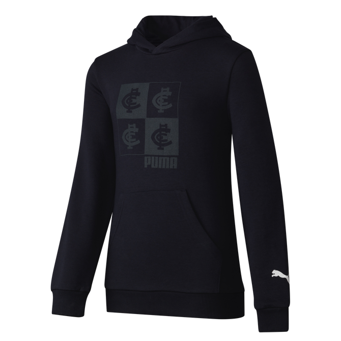 Front view of the Carlton PUMA Youth Graphic Hoodie.