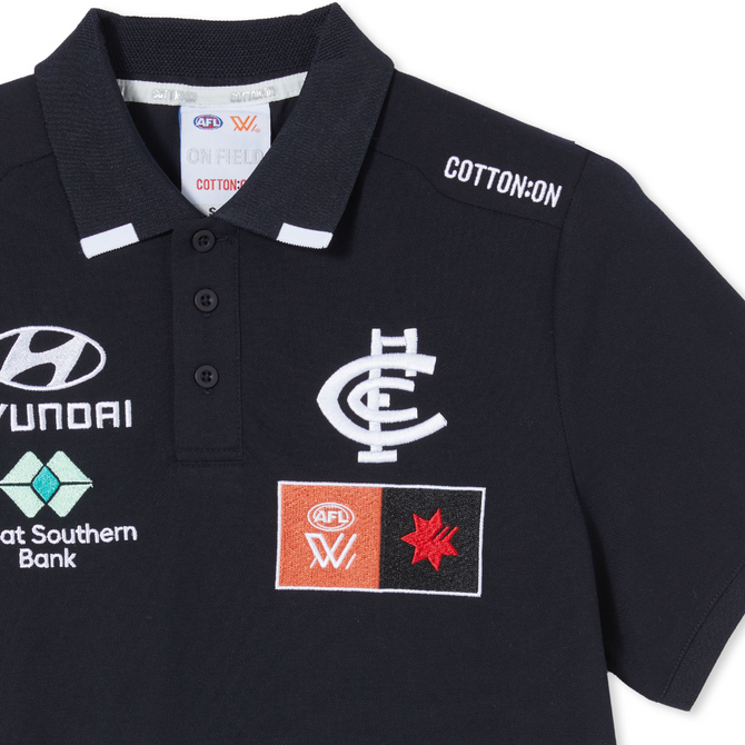 Side view of the 2023 Carlton Cotton On S8 Womens Media Polo.