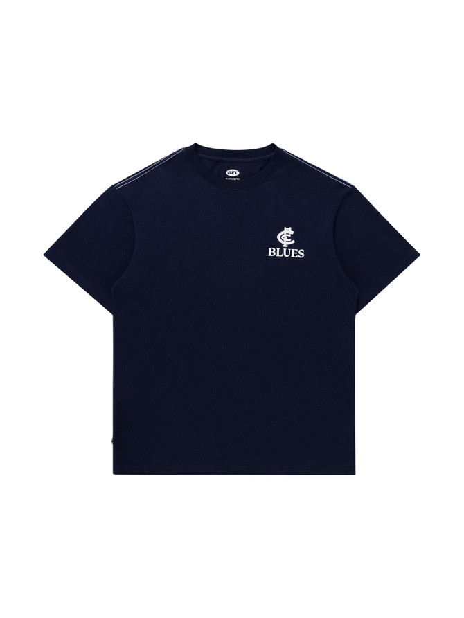 Front view of the S24 Carlton Mens Printed Logo Tee by NAR.