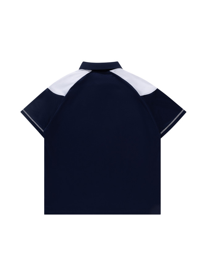 Back view of the S24 Carlton Mens Navy Performance Polo.