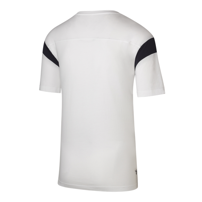 Back view of the Carlton PUMA Men's White Lifestyle Tee.