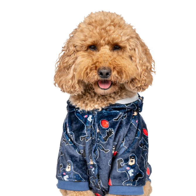 Front view of the Carlton Dog Oodie Original on a dog.