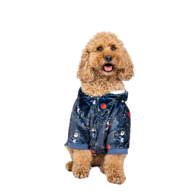 Angled view of the Carlton Dog Oodie Original on a dog.
