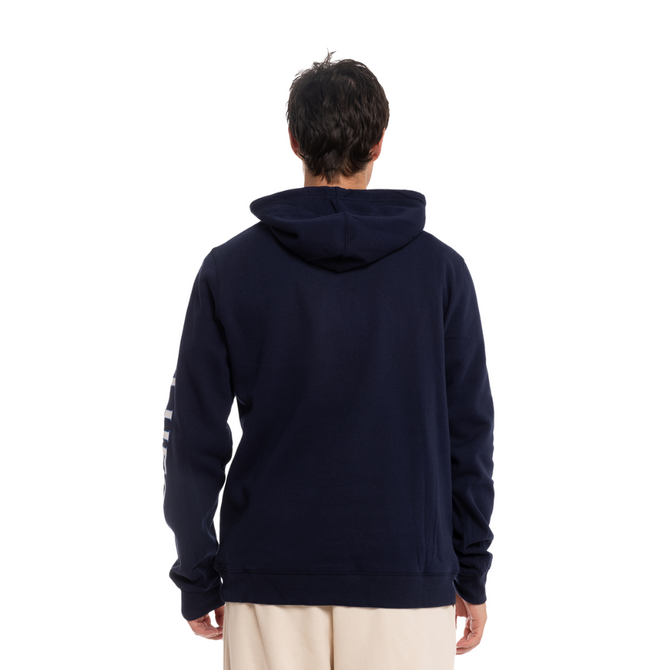 Back view of the W24 Carlton Mens Supporter Blues Hoodie.