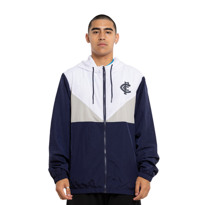 Front view of the W24 Carlton Mens Paneled Windbreaker by NAR.