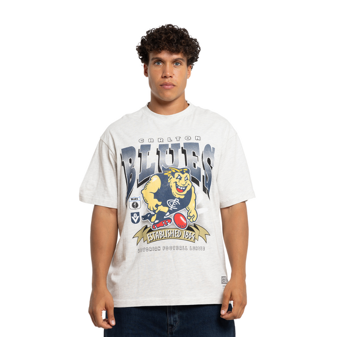 Back view of the Mitchell & Ness Carlton Mascot Character Tee.