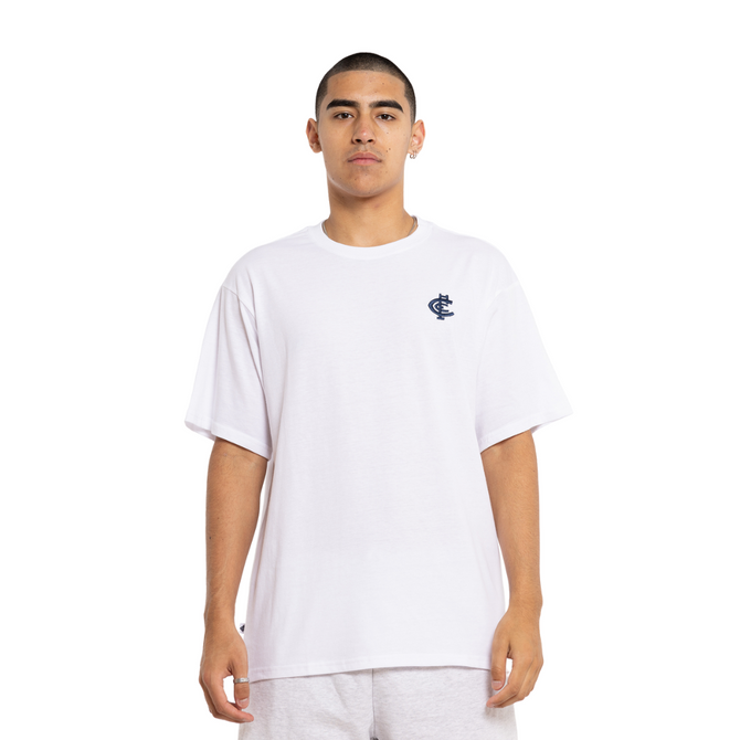 Back view of the Carlton Basic White Tee.
