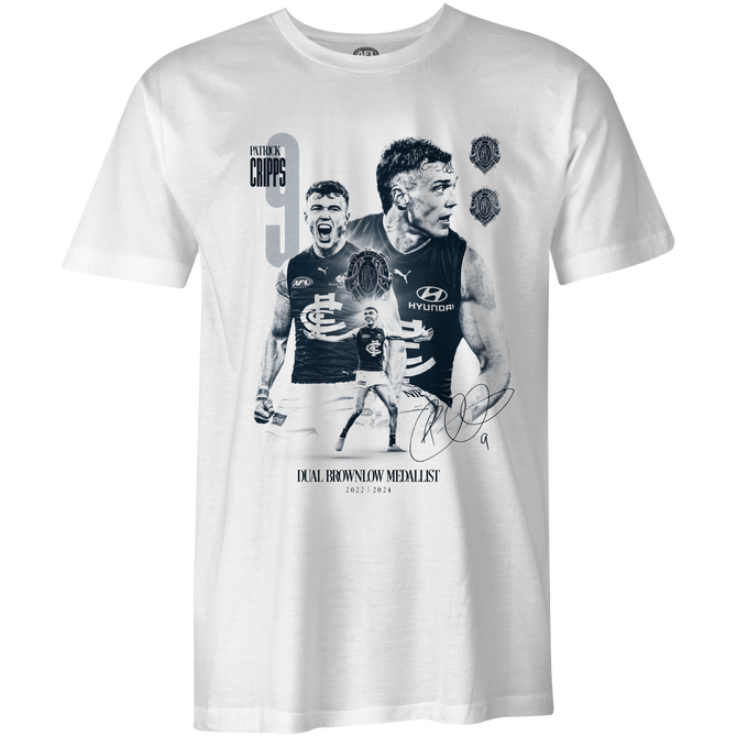 Official 2024 Patrick Cripps Brownlow Youth Tee by NAR.