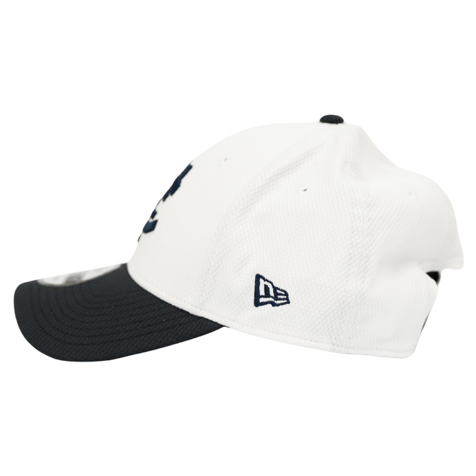 Back view of the Carlton New Era White Mesh 9Forty cap.