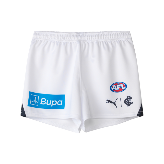 Front view of the 2025 PUMA Youth Away Playing Shorts.