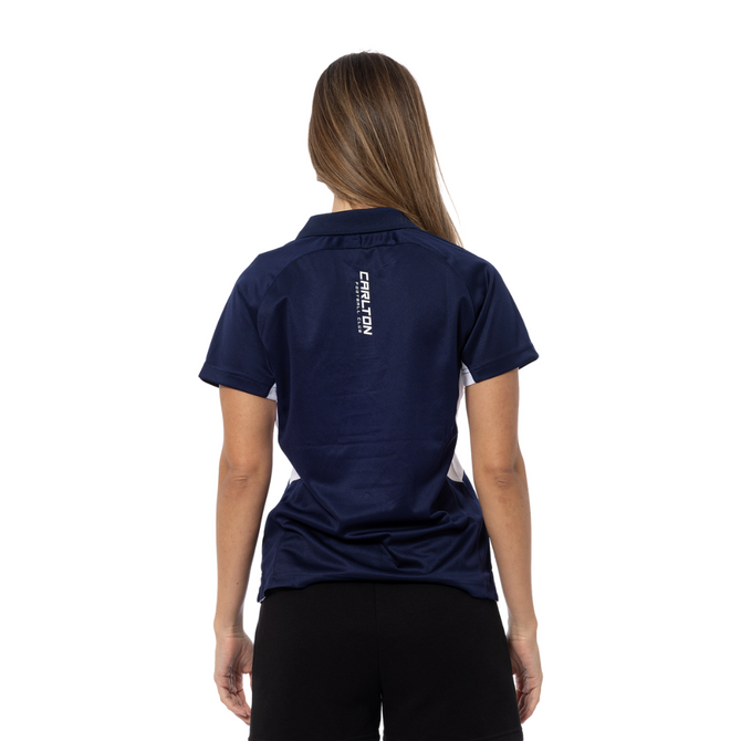 Back view of the Carlton Womens Active Polo.