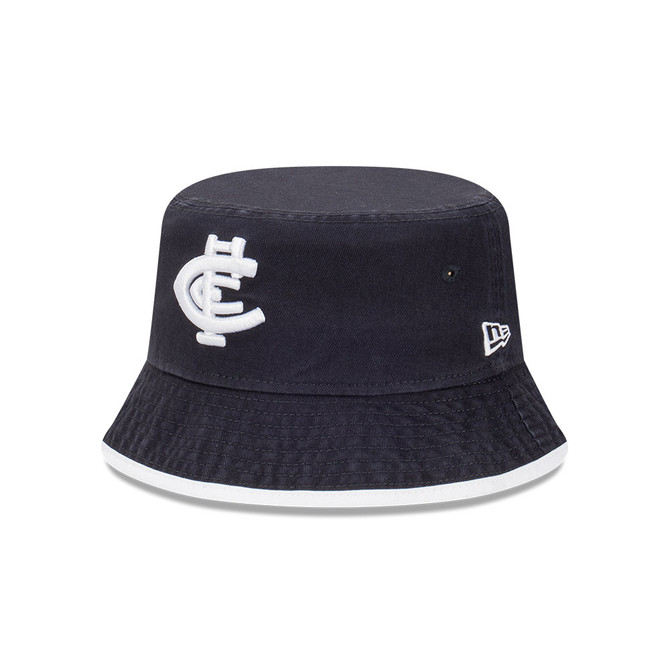Three-quarter view of the 2025 New Era Adult Trim Bucket Hat.