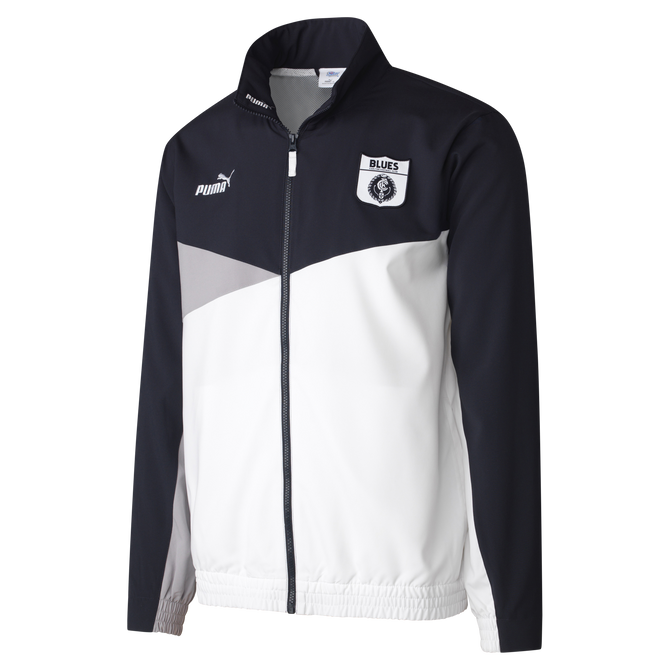 Front view of the 2025 PUMA Men's 90s Woven Jacket.