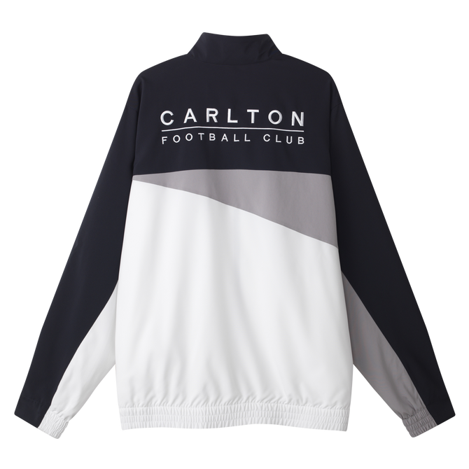 Angled back view of the 2025 PUMA Men's 90s Woven Jacket.