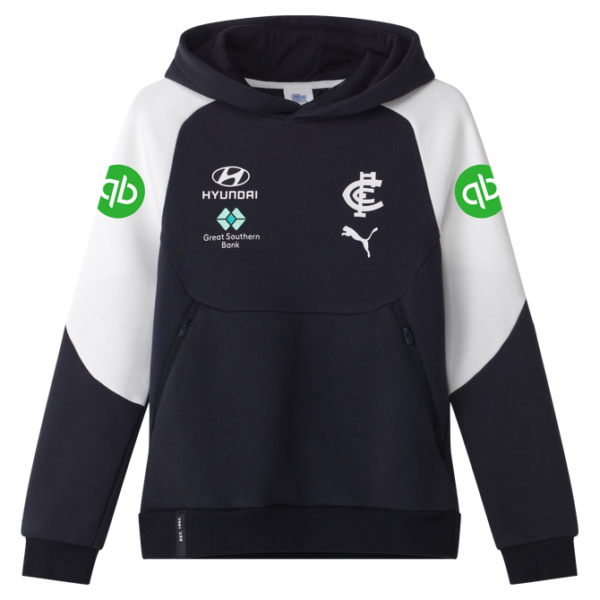 Angled front view of the 2025 PUMA Youth Team Hoodie.