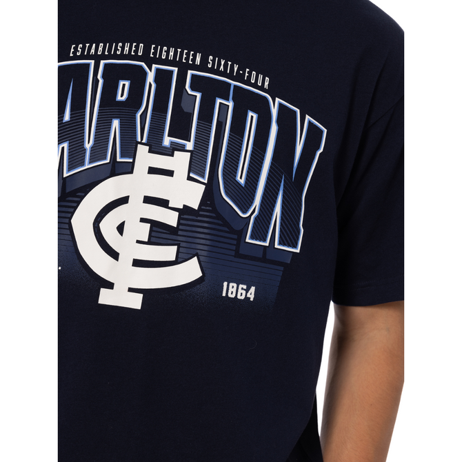Close-up of the chest print on the 2025 Men's Wordmark Tee.