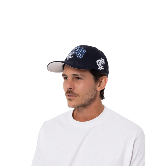 Front view of the 2025 Carlton Adult Wordmark Cap by NAR.