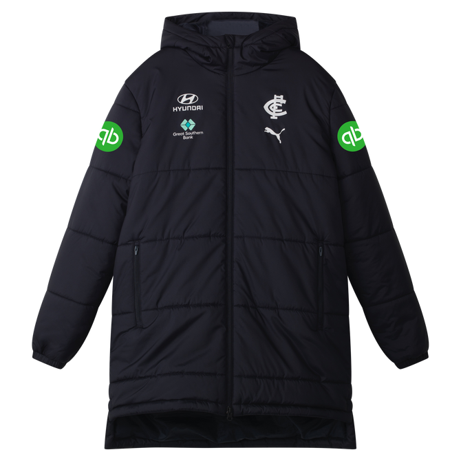 Angled front view of the 2025 PUMA Men's Coaches Jacket.