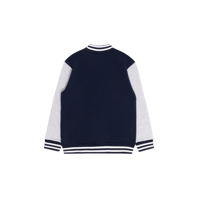 Back view of the 2025 Carlton Youth Varsity Fleece Jacket.
