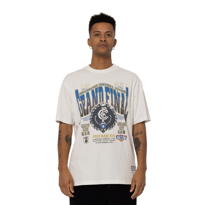 Back view of the Carlton '95 Grand Final News Tee.