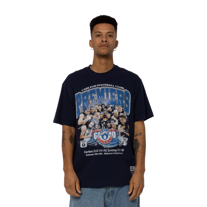 Back view of the Carlton '95 Premiership Team Tee.