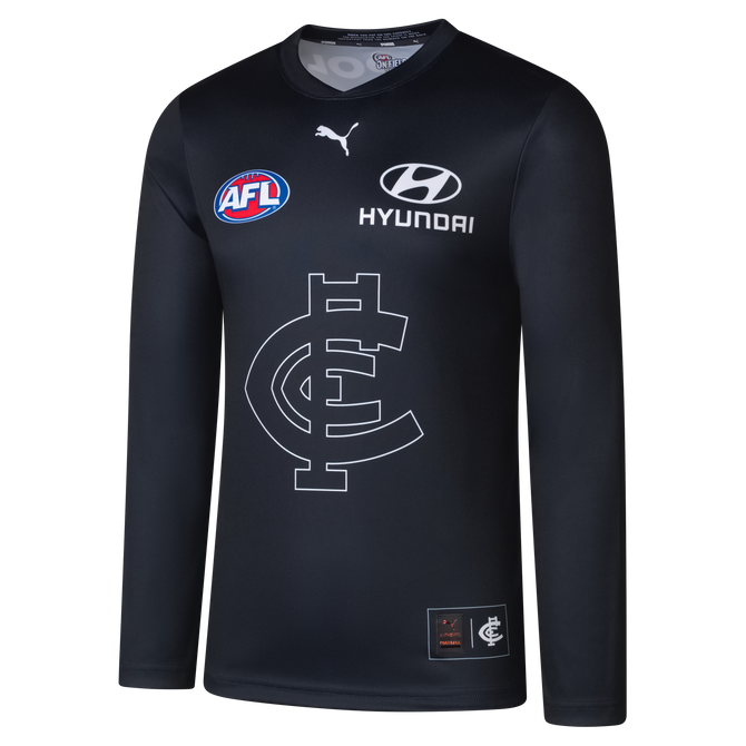 Front view of the 2025 Carlton PUMA Adult Long Sleeve Blueout Guernsey.