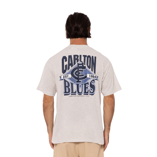 Back view of the 2025 Carlton Men's Loud & Proud Tee.