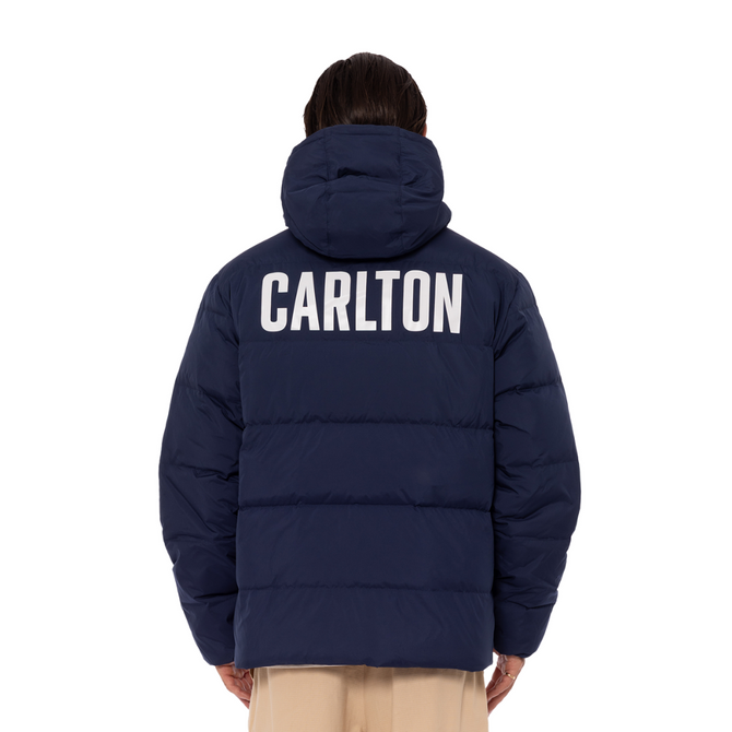 Back view of the 2025 Carlton Adults Hooded Down Jacket.