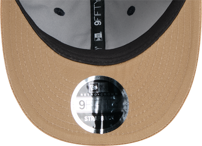 Under visor view of the 2025 Carlton New Era Retro Contrast 9Fifty cap.