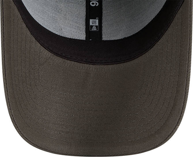 Under visor view of the 2025 Carlton New Era Dusty Charcoal 9Forty cap (Adult).