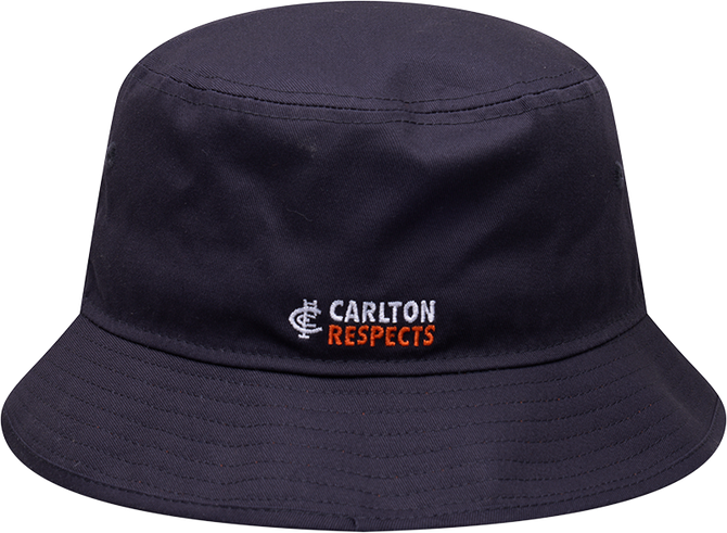 Front view (Side 2 - Reversed) of the 2025 New Era Carlton Respects Bucket Hat.