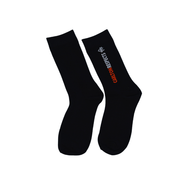 Official 2025 Youth Carlton Respects Socks in Navy by NAR.