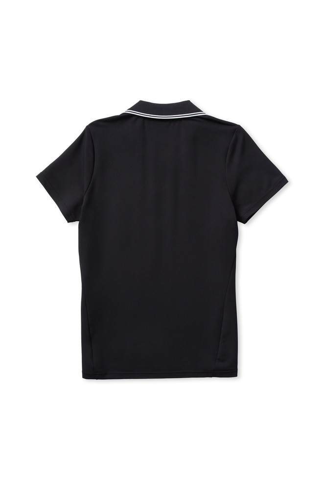 Back view of the 2025 Cotton On S10 Women's Media Polo for Carlton AFLW support.