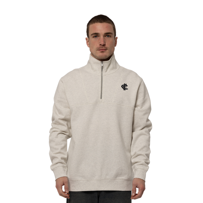 Front view of the Carlton Men's 1/2 Zip Fleece Top by NAR.