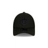 Side view of the Carlton New Era Black 9Forty Snapback cap.