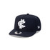 Three-quarter view of the 2023 Carlton New Era Navy Golfer cap.