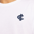 Side view of the Carlton Basic White Tee.