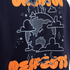 Close-up of the chest graphic on the 2024 Carlton Respects Adult Crew.