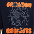 Close-up of the chest graphic on the 2024 Carlton Respects Adult Tee.