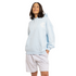 Front view of the Carlton Womens Powder Blue Puff Hood by NAR.