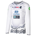 Front view of the 2025 PUMA Mens Long Sleeve White Training Tee.