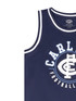 Close-up of the logo on the Youth Mesh BBall Singlet.