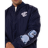 Close-up of the front patches on the Men's Graphic Patch Bomber.
