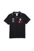 Front view of the 2025 Cotton On S10 Men's Media Polo for Carlton AFLW support.