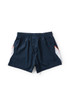 Back view of the 2025 Cotton On S10 Women's Travel Shorts for Carlton AFLW support.