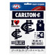 Official Carlton Team Sticker Sheet with various club logo designs.