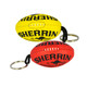 A 6cm squishy red Sherrin Football Keyring.