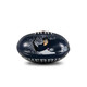 Side 1 of the 20cm Carlton Mascot Softie Football by Sherrin.
