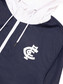 Close-up of the embroidered logo on the 2023 Carlton Mens Windbreaker.